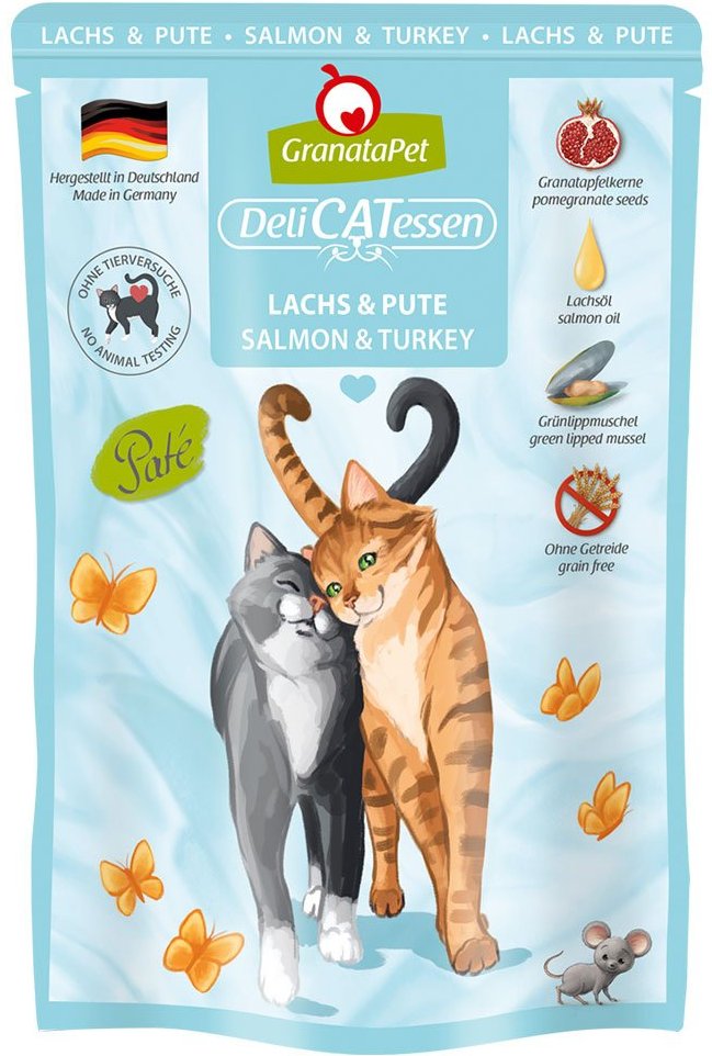GranataPet Katze - Delicatessen Pouch Lachs & Pute 6x85g