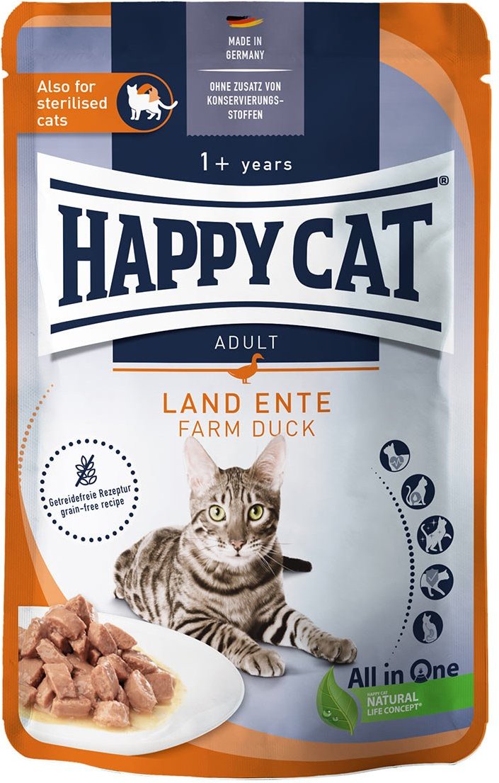 Happy Cat Meat in Sauce Land Ente 12x85g
