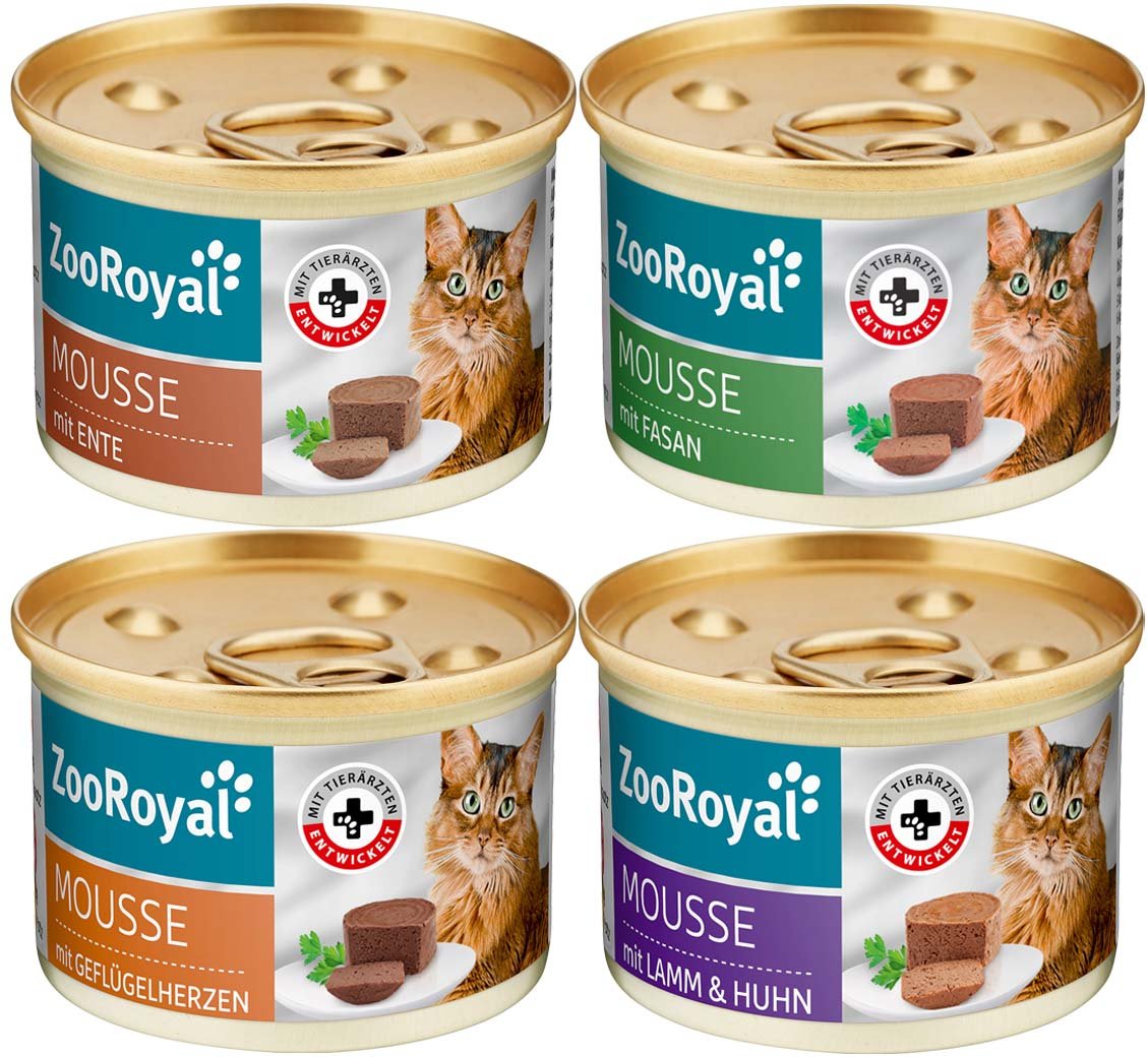 ZooRoyal Mousse Mixpaket Geflügel & Lamm 24x85g