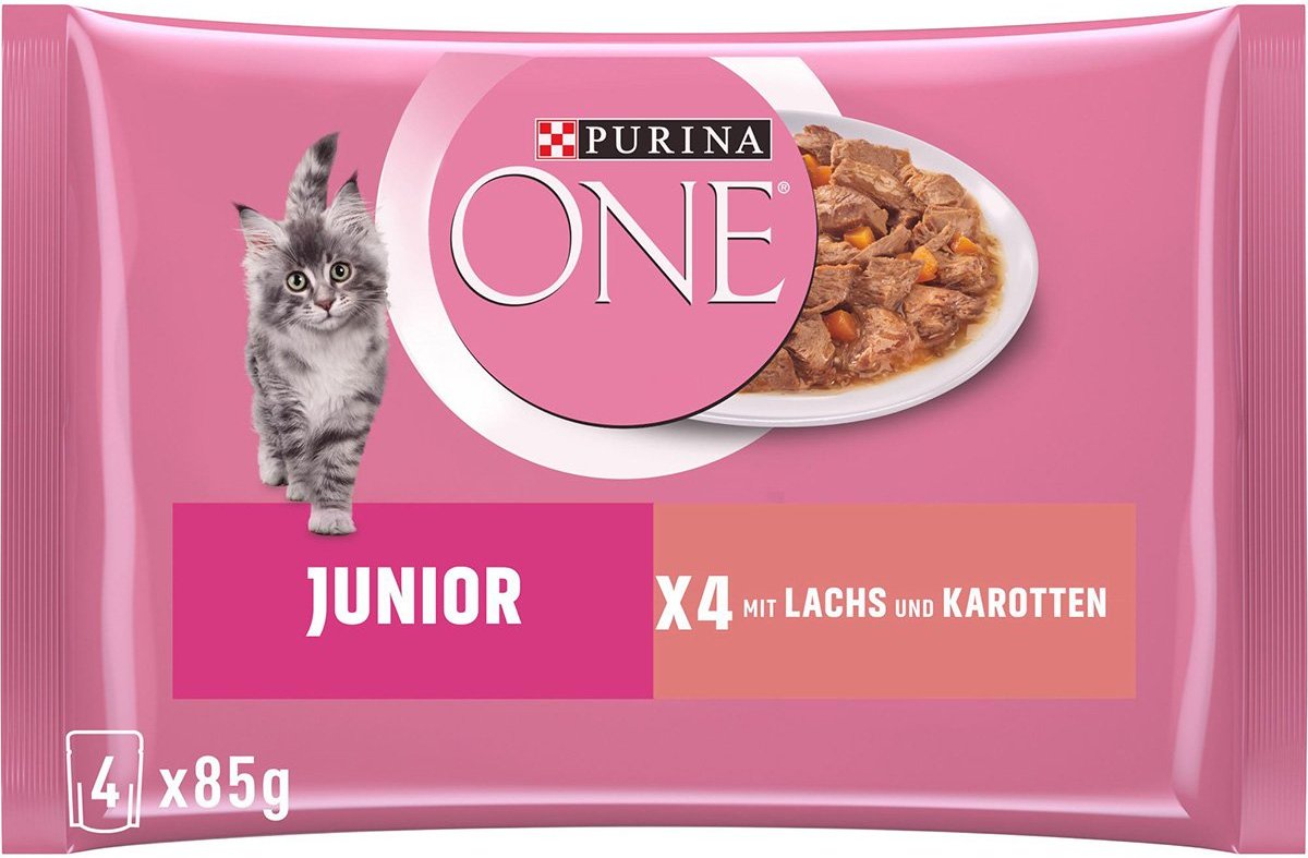 PURINA ONE JUNIOR Kitten in Sauce Lachs 12 x 4x85g