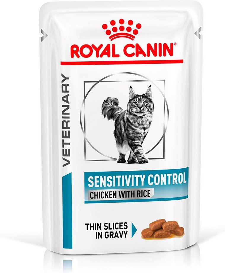 Thumbnail - ROYAL CANIN Veterinary SENSITIVITY CONTROL HUHN MIT REIS Nassfutter für Katzen 12x85g
