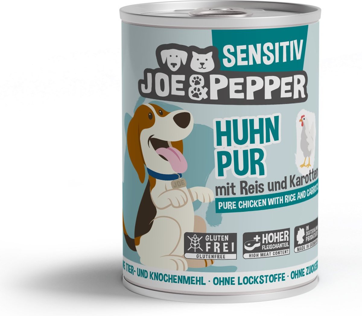 Joe & Pepper Dog Sensitiv Huhn pur mit Reis & Karotten 6x400g