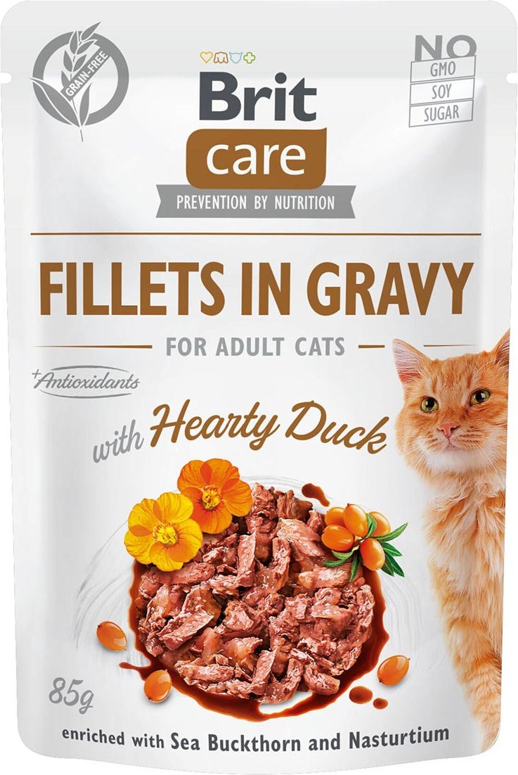 Brit Care Cat Fillets in Gravy with Hearty Duck 6x85g