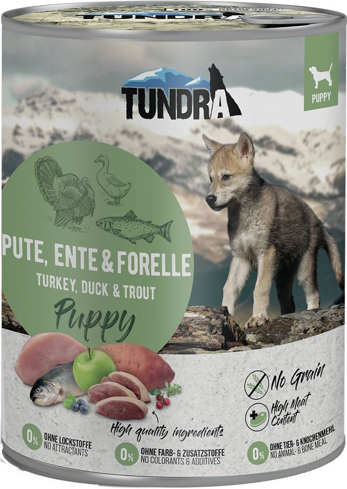 Tundra Dog Puppy Pute, Ente und Forelle 6x800g