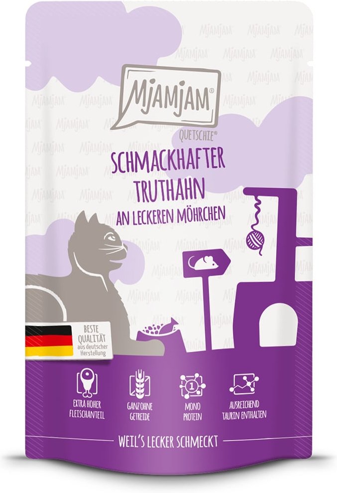 MjAMjAM - Quetschie - schmackhafter Truthahn an leckeren Möhrchen 12x125g