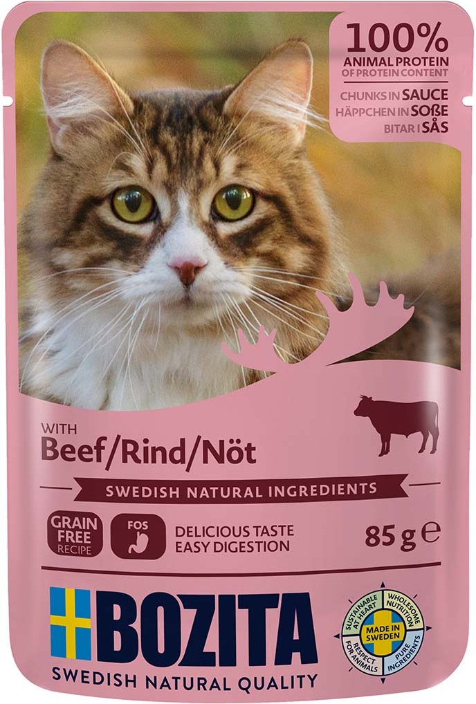 Thumbnail - Bozita Pouch Häppchen in Soße mit Rind 12x85g