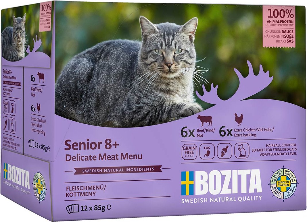 Bozita Pouch Häppchen in Soße Multibox Senior 12x85g