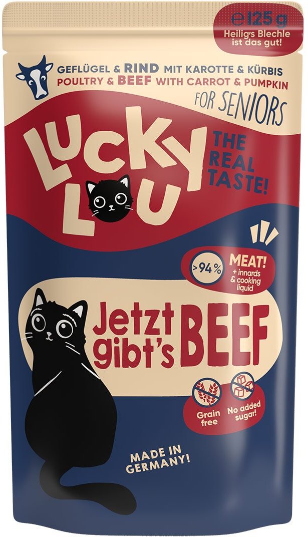 Lucky Lou Lifestage Senior Geflügel & Rind 16x125g