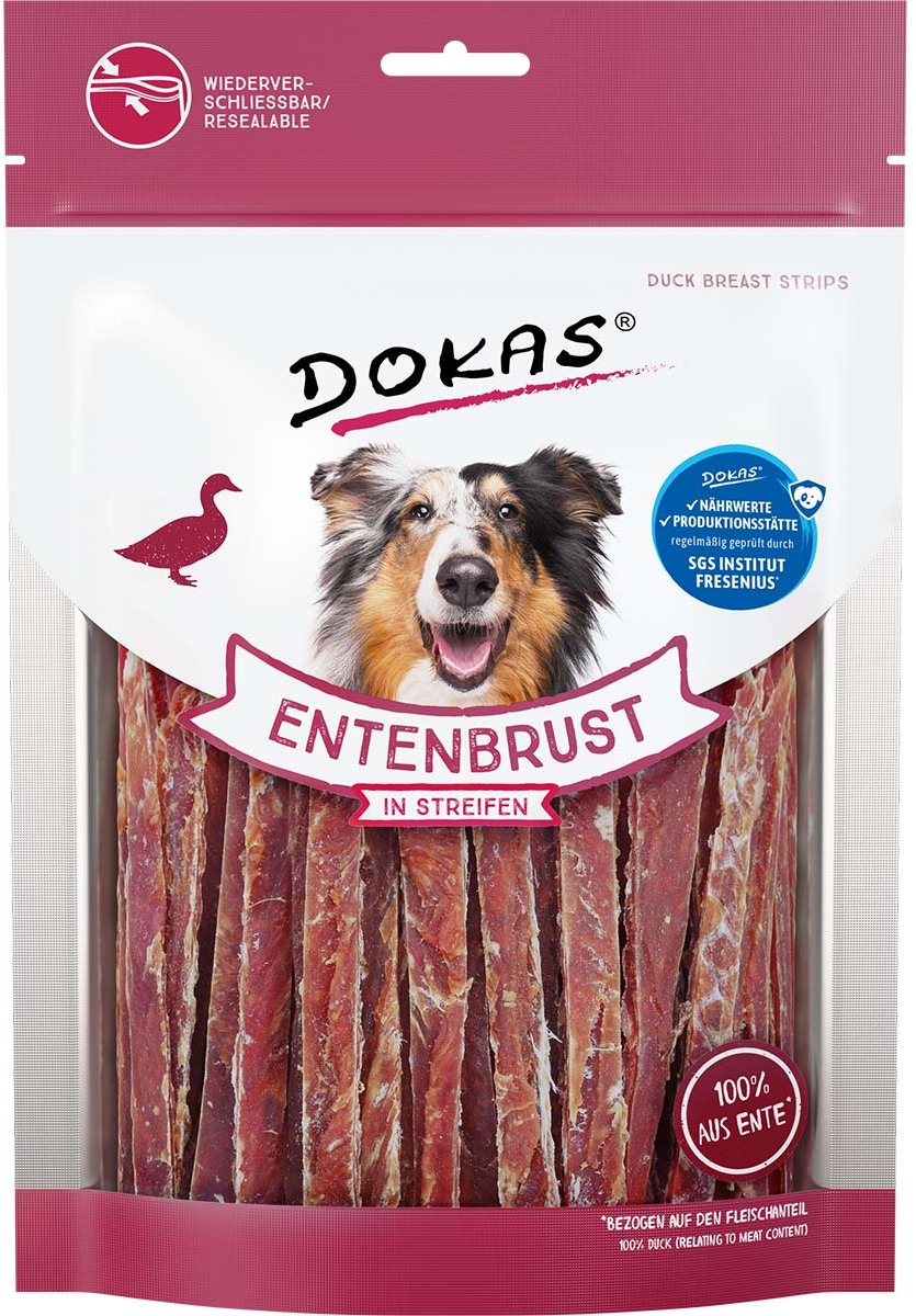 Dokas Hundesnack Entenbrust in Streifen 250 g