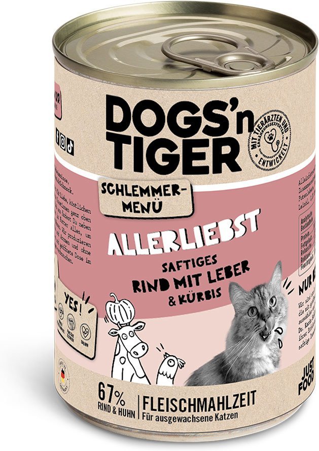 Thumbnail - Dogs'n Tiger Schlemmermenü Allerliebst Rind & Kürbis 6x400g