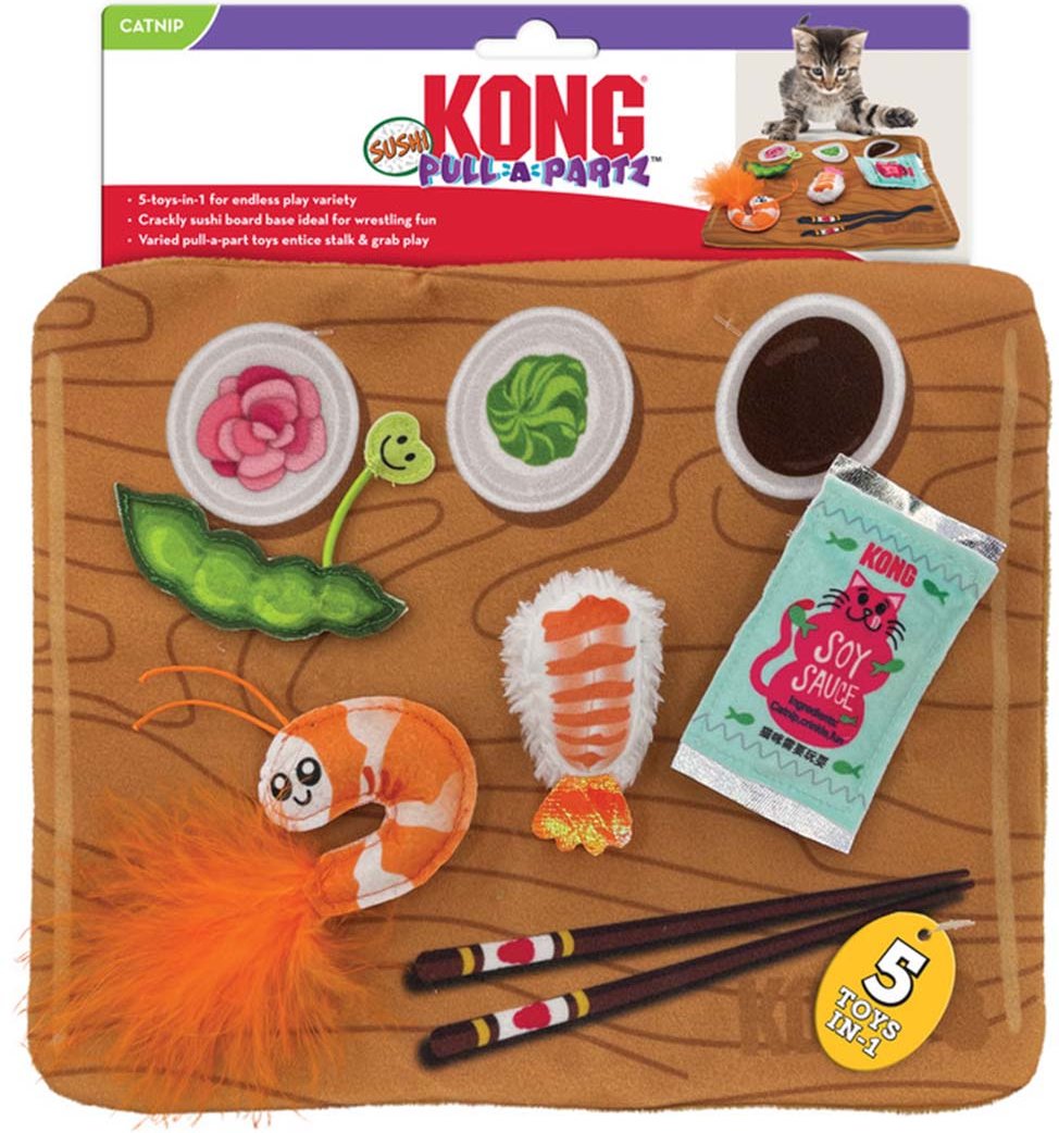 KONG Katzenspielzeug Pull-A-Partz Sushi