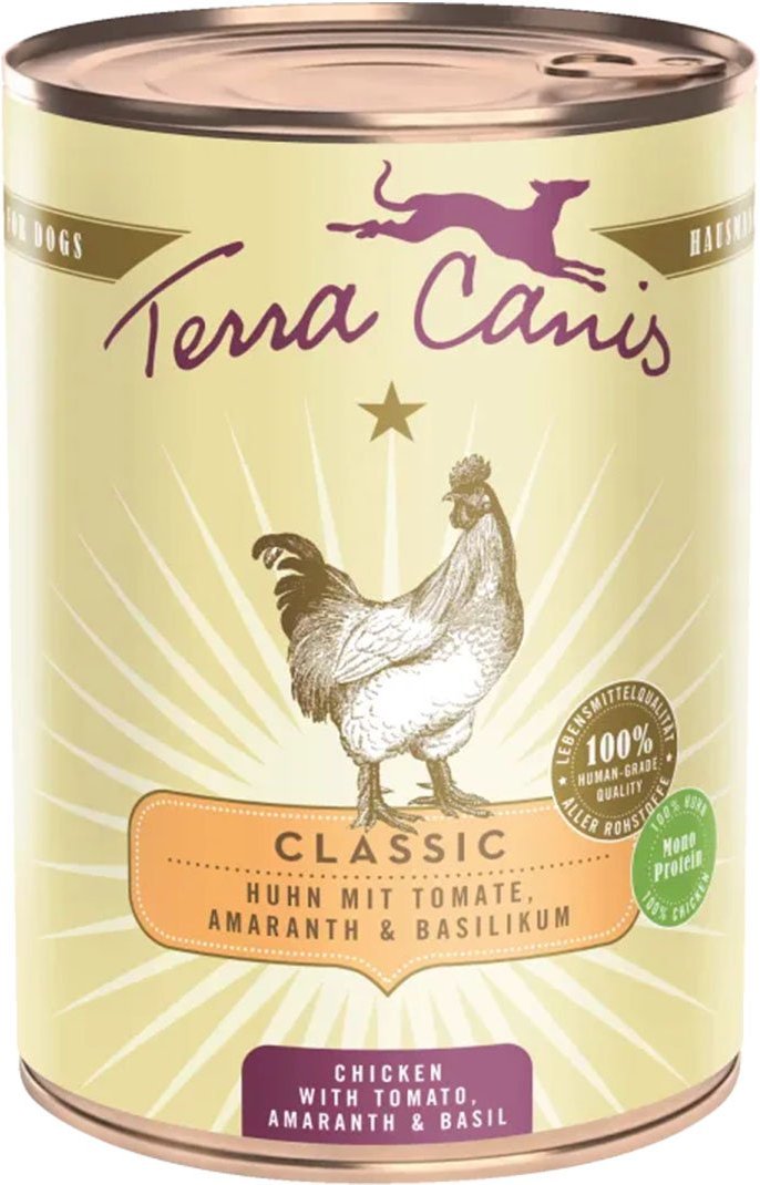 Terra Canis CLASSIC – Huhn mit Tomate, Amaranth und Basilikum 12x400g