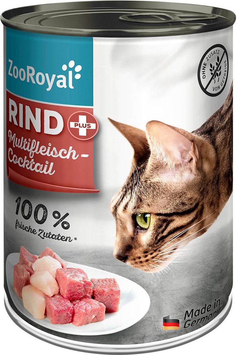 ZooRoyal Katze Rind + Multifleischcocktail 12x400g