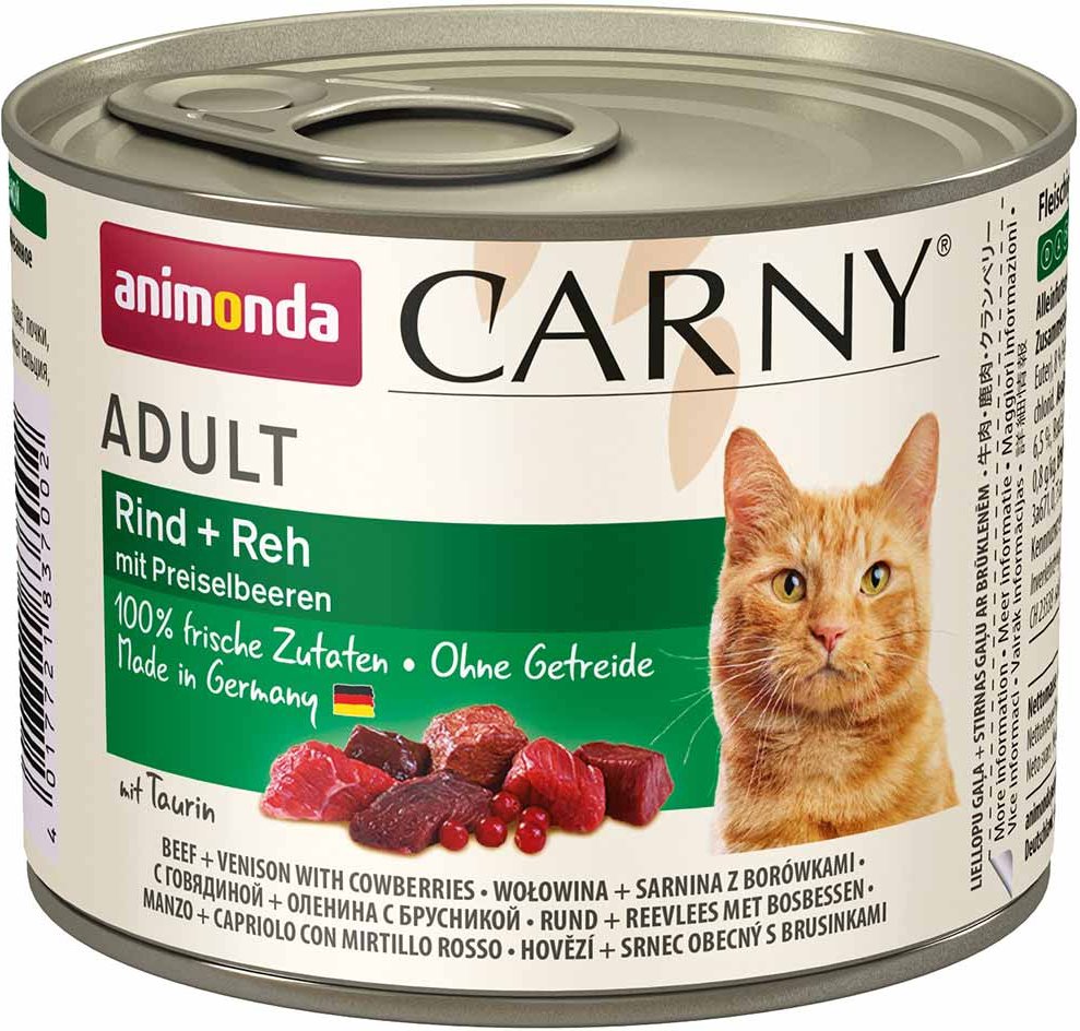 animonda Carny Adult Rind, Reh und Preiselbeeren 24x200g