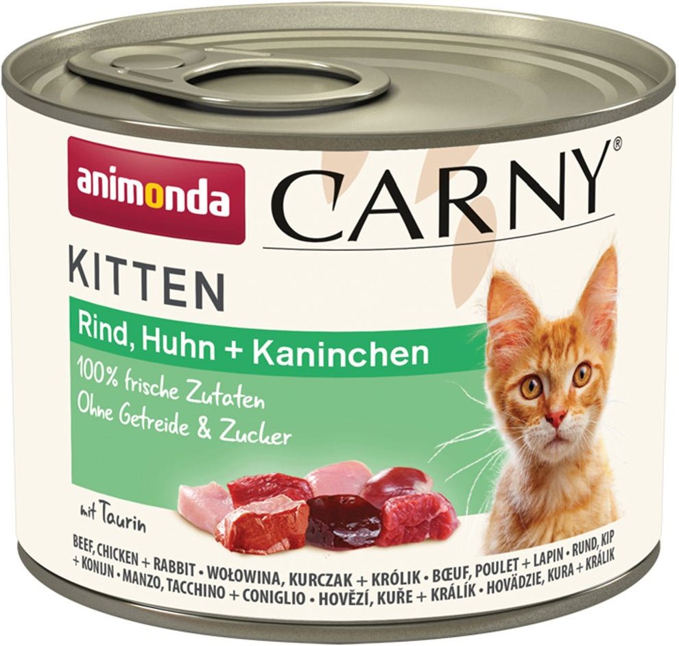 animonda Carny Kitten Rind, Huhn + Kaninchen 24x200g
