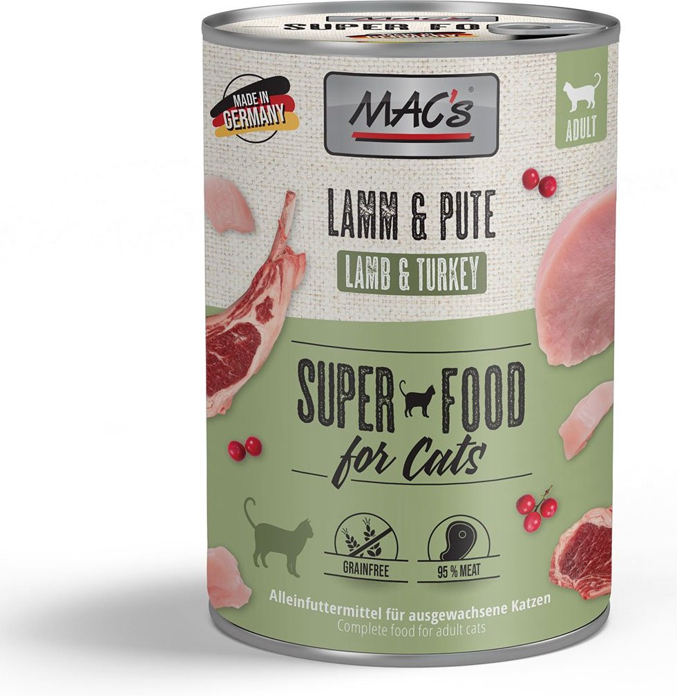Thumbnail - MAC's Cat Fleischmenü Lamm und Pute 12x400g