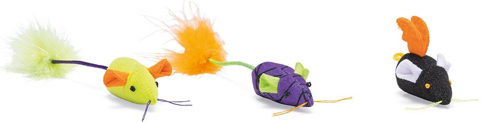 Beeztees Halloween Katzenspielzeug Mäuse 3 Stück
