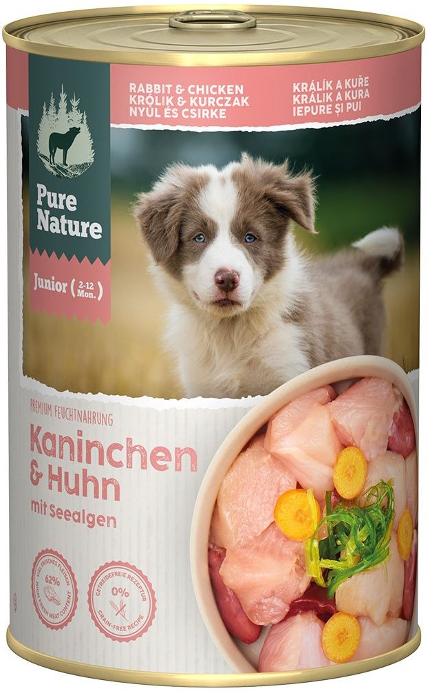 Pure Nature JUNIOR Kaninchen & Huhn mit Seealge 400g