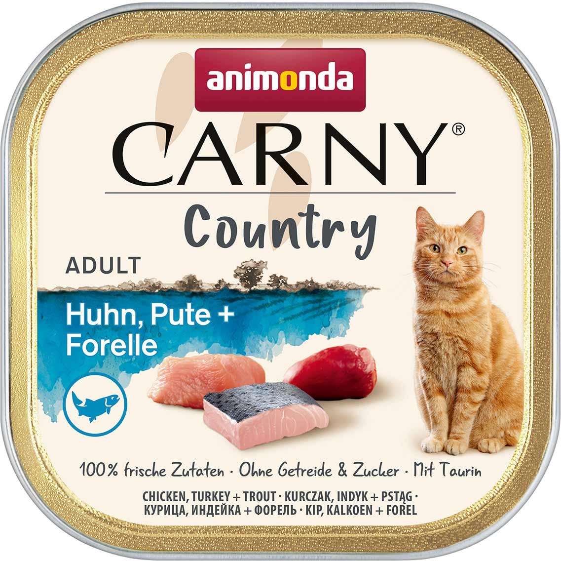 animonda Carny Adult Country Huhn, Pute + Forelle 32x100g