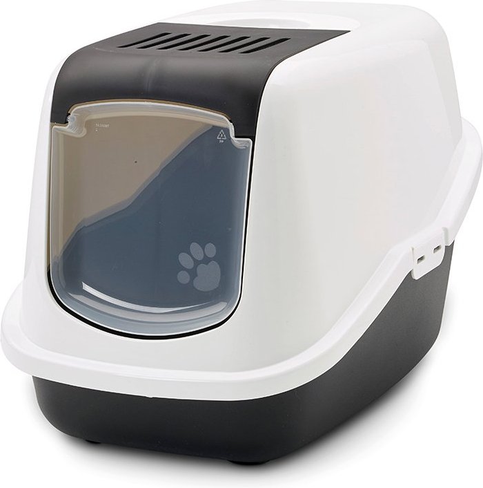 SAVIC Katzentoilette Nestor weiß / schwarz