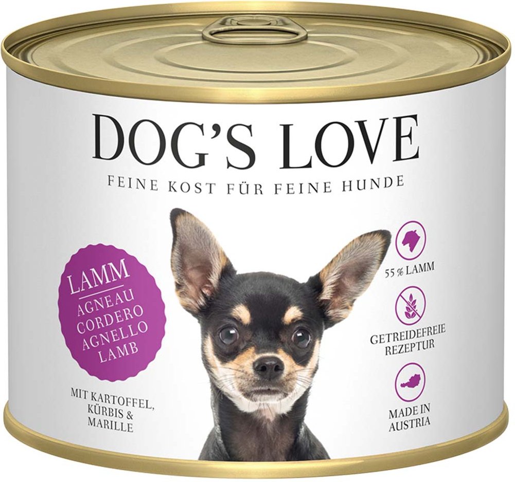 Dog's Love Classic Lamm mit Kartoffel, Kürbis und Marille 6x200g