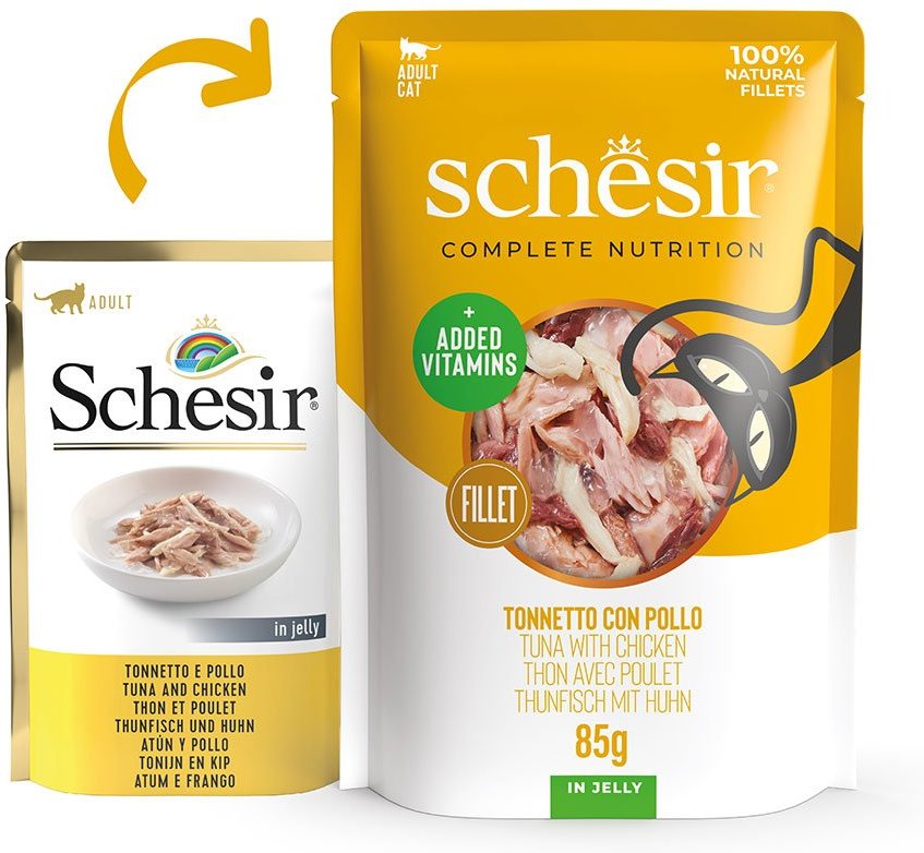 Schesir Cat Complete Thunfisch mit Huhn in Jelly 12x85 g