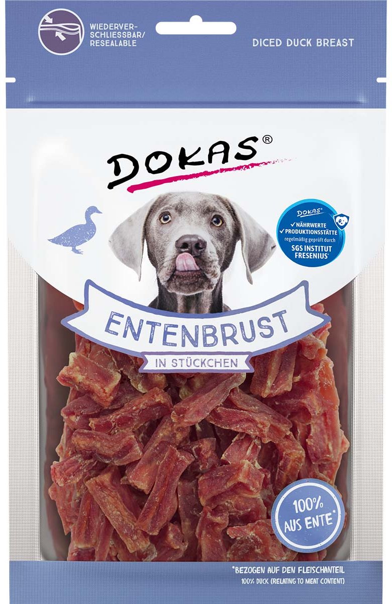 Thumbnail - Dokas Hundesnack Entenbrust in Stückchen 70g