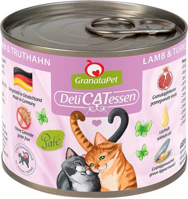 GranataPet Katze - Delicatessen Dose Lamm & Truthahn 6x200g