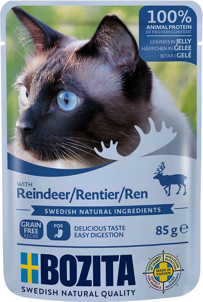 Bozita Pouch Häppchen in Gelee mit Rentier 12x85g