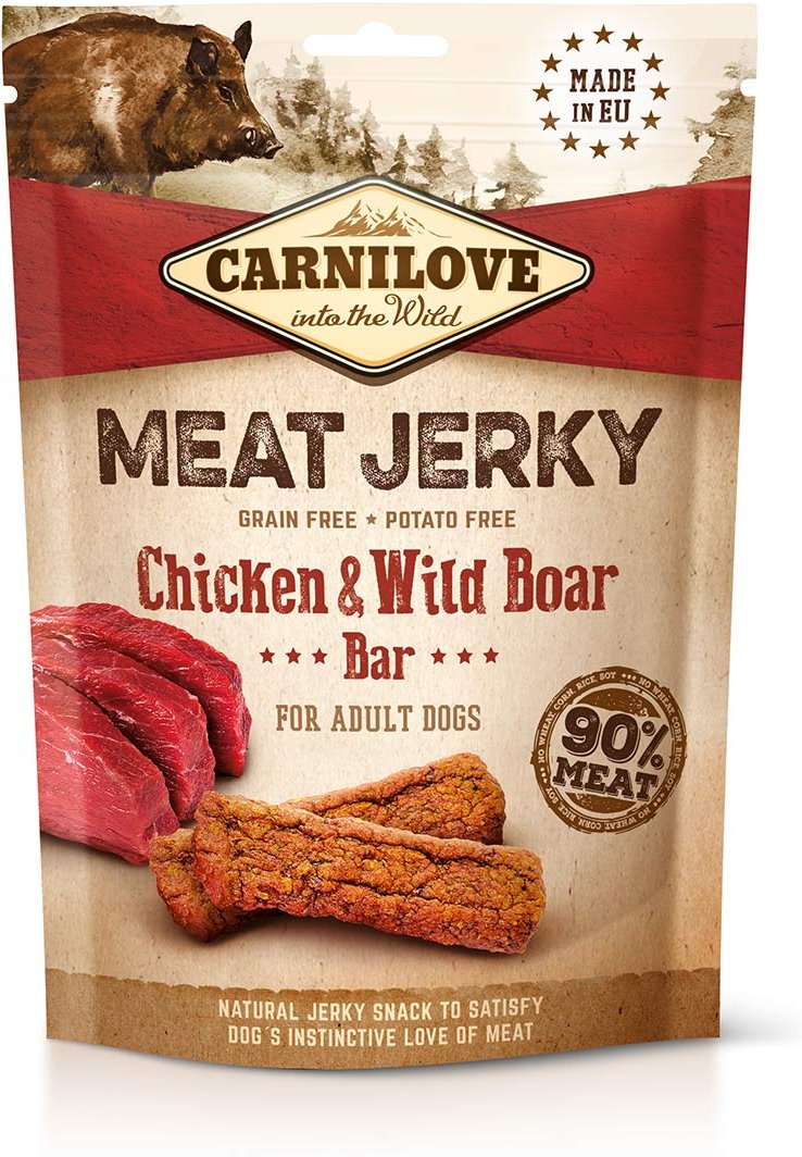 Carnilove Dog - Meat Jerky - Chicken & Wild Boar Bar 100g
