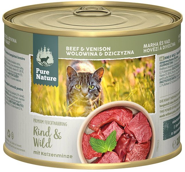 Pure Nature ADULT Rind & Wild mit Katzenminze 6x200g