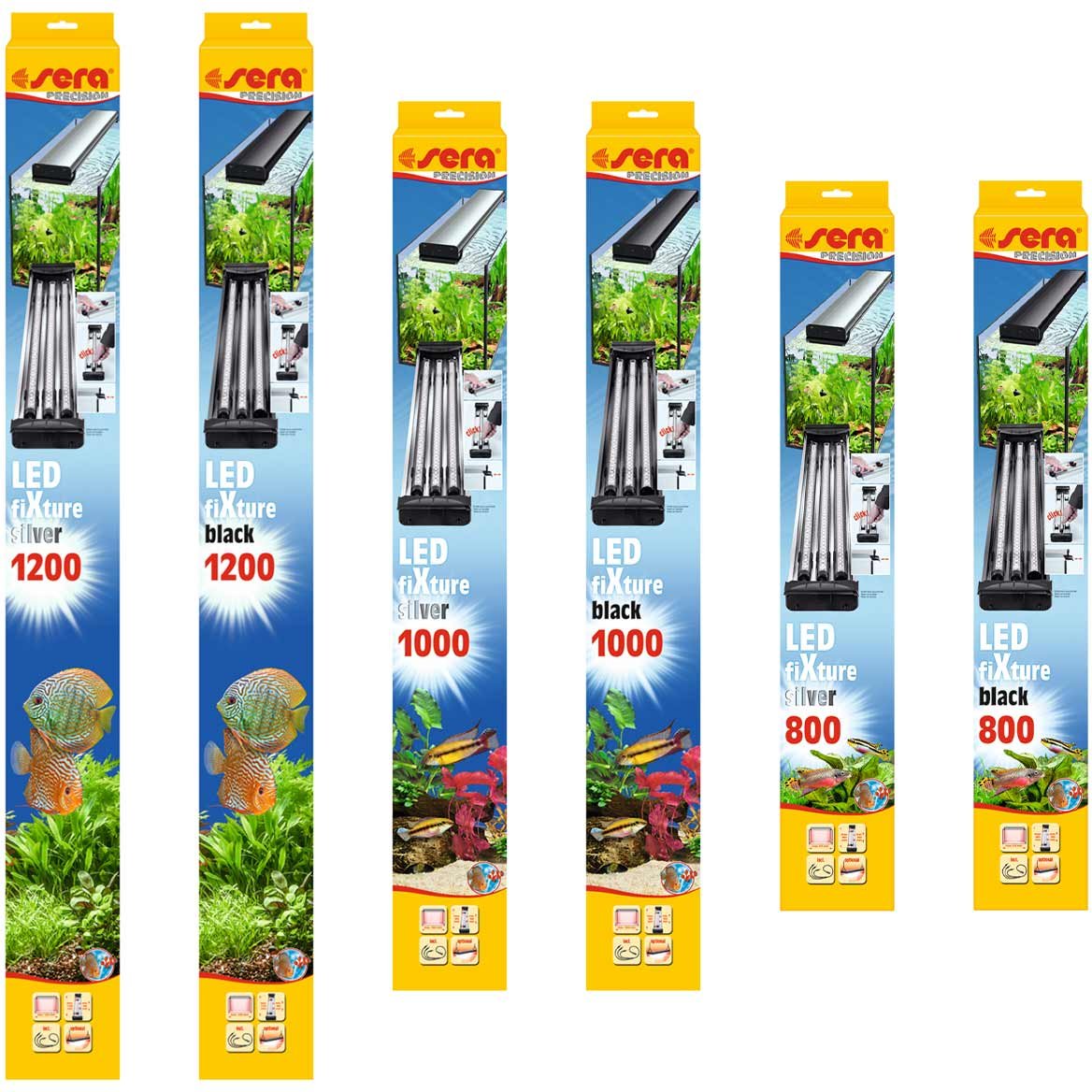 sera LED fiXture Aufsatzlampe silver 1200