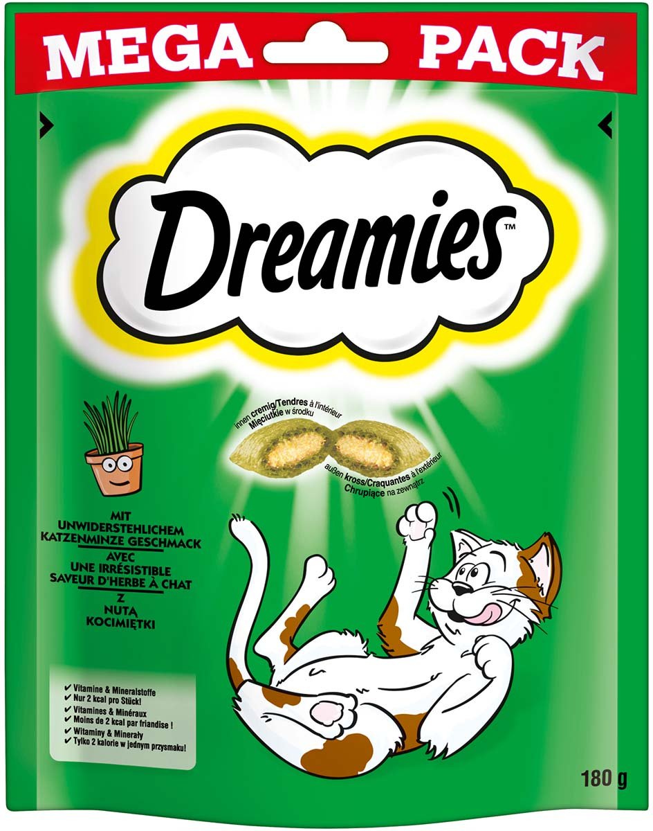 Dreamies Katzensnack Mega Pack mit Katzenminze 180g