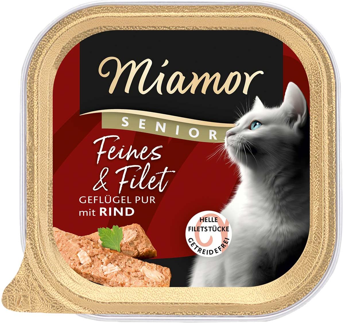 Miamor Feines & Filet Senior Geflügel Pur mit Rind 16x100 g