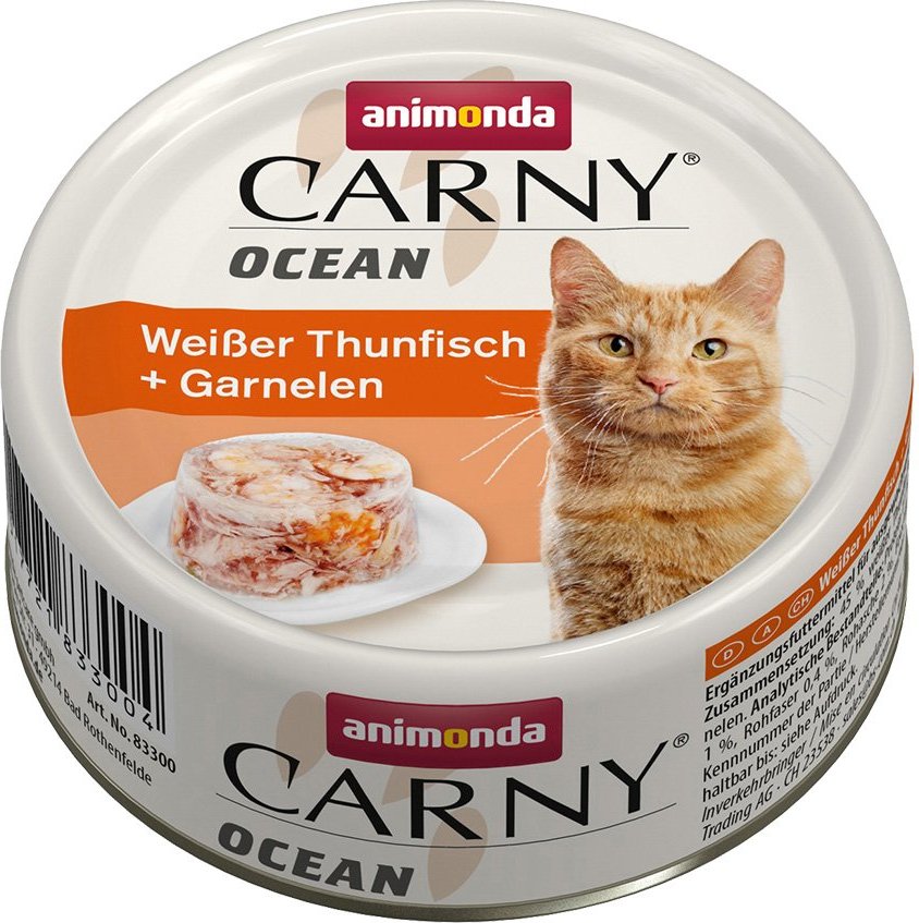 animonda Carny Ocean Weißer Thunfisch und Garnelen 12x80g