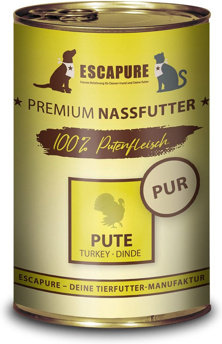 ESCAPURE Nassfutter Pute PUR 6x400g