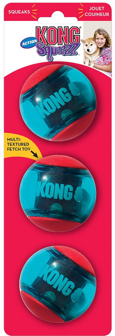 Thumbnail - KONG Hundespielzeug Squeezz Action Ball Rot M