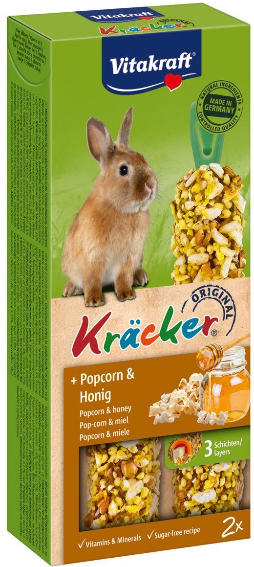 Vitakraft Zwergkanichen Kräcker mit Popcorn & Honig 2 Stück