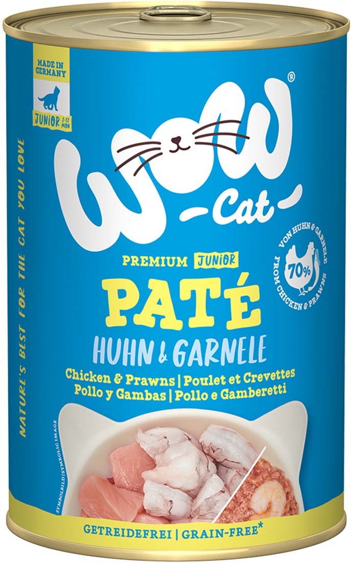 WOW CAT Junior Huhn & Garnele 6x400g