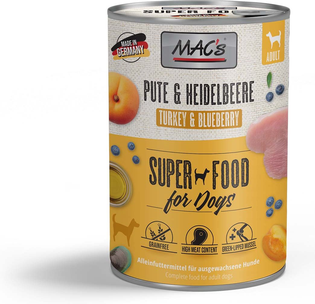 MAC's Dog Pute und Heidelbeeren 12x400g