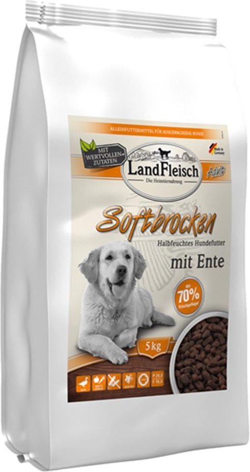 Landfleisch Dog Softbrocken mit Ente 5kg