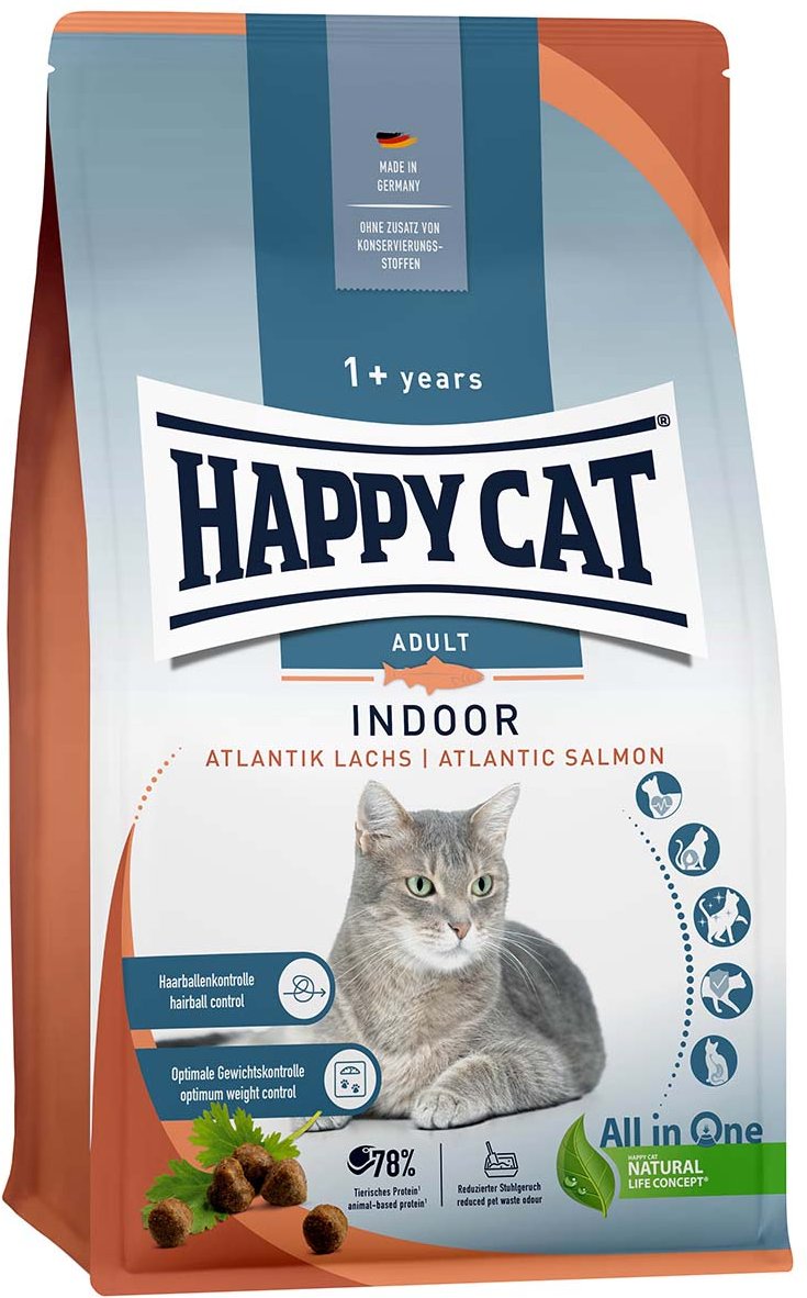 Happy Cat Indoor Adult Atlantik Lachs 3x4kg
