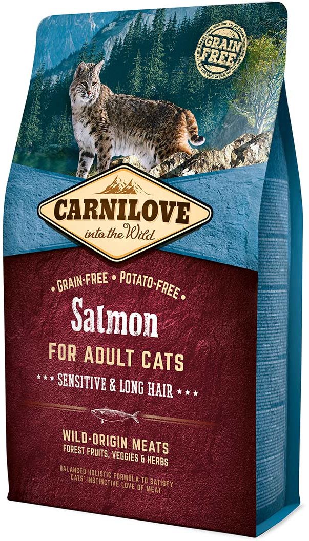 Carnilove Cat Adult - Salmon / Sensitive & Long Hair 2kg
