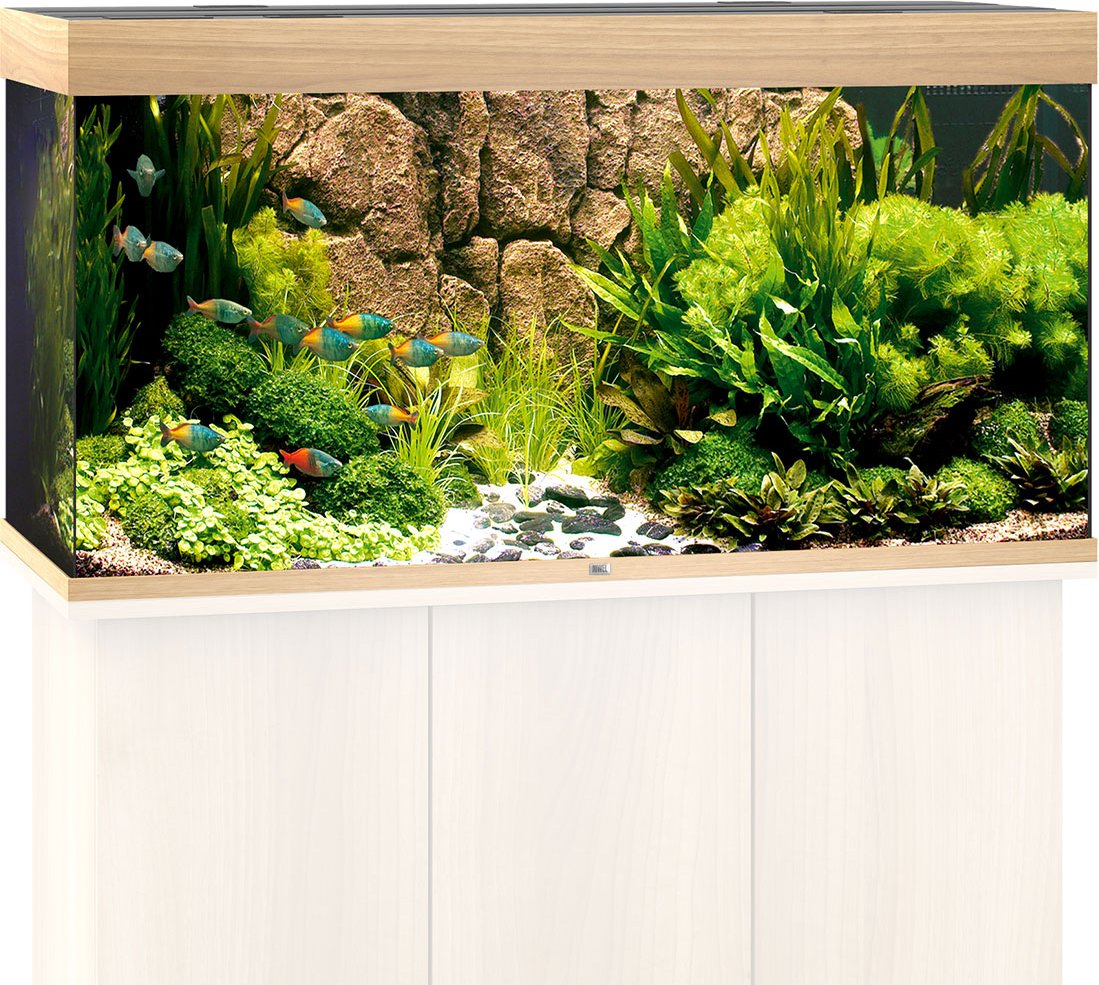 Juwel Rio 350 LED Komplett Aquarium ohne Schrank helles holz