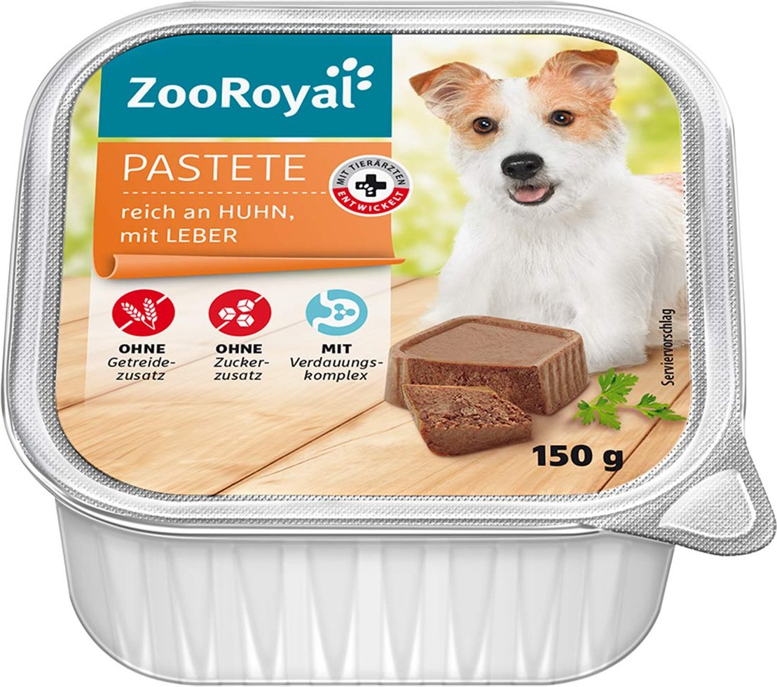 ZooRoyal Pastete reich an Huhn und Leber 11x150g