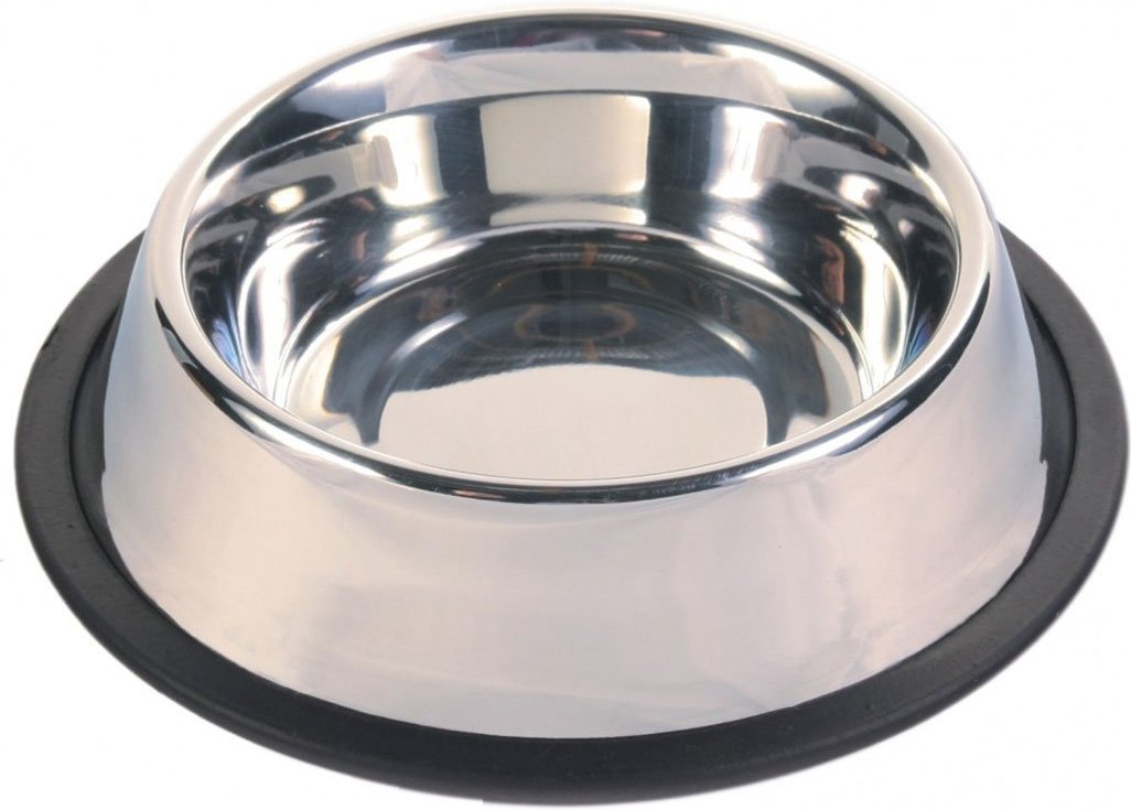 Trixie Edelstahlnapf mit Gummiring 0,45 l / ø 19 cm
