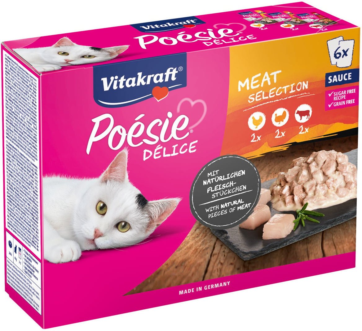 Vitakraft Poésie Délice Multipack Fleisch 6x85g