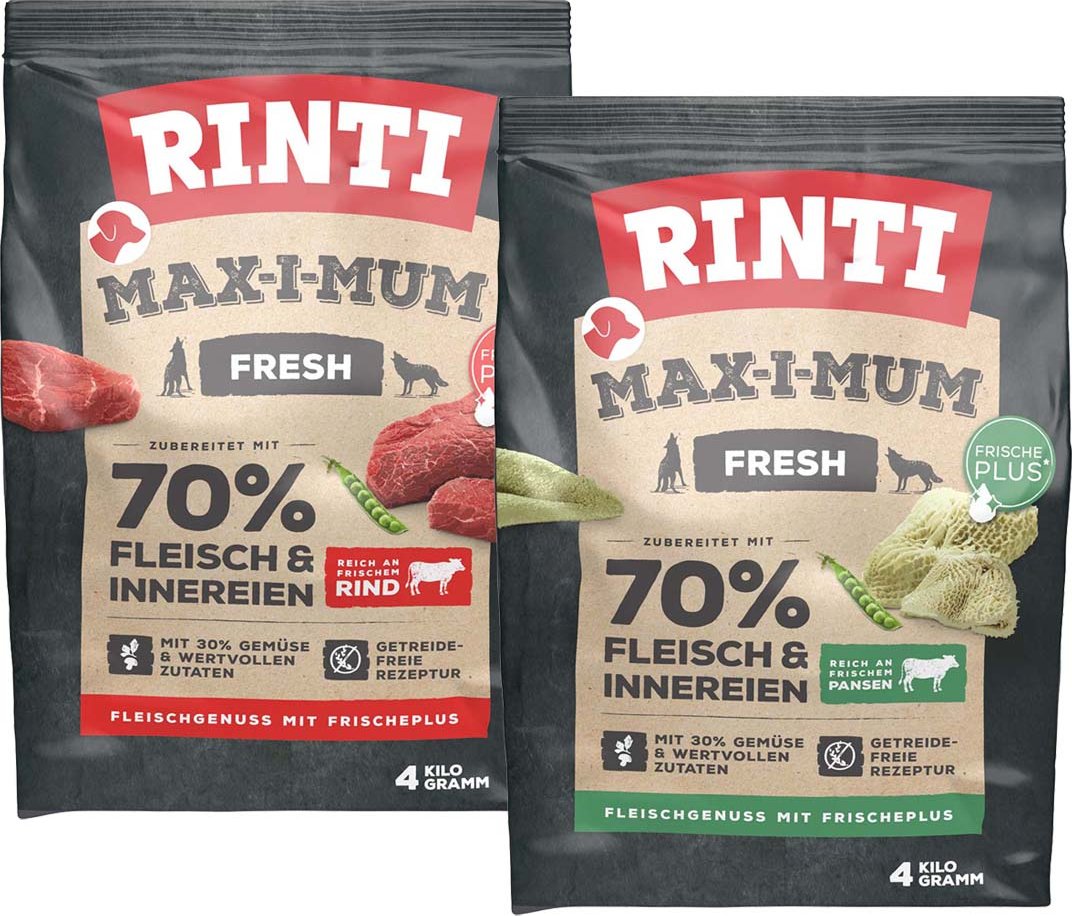 Rinti Max-i-Mum Rind und Pansen Mixpaket 2x4kg