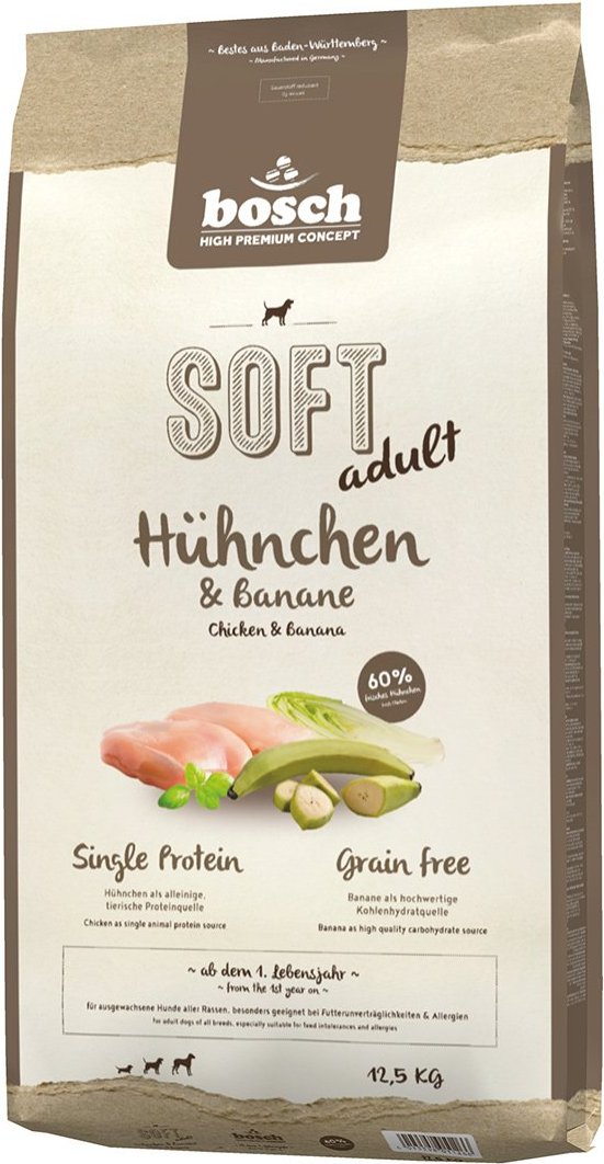 Bosch SOFT Hundefutter Hühnchen und Banane 2x12,5kg
