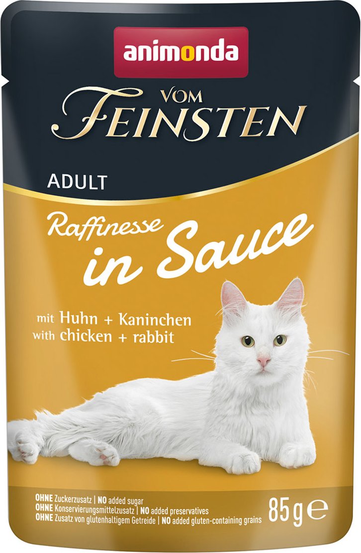 animonda vom Feinsten Adult Raffinesse in Sauce mit Huhn und Kaninchen 24x85g